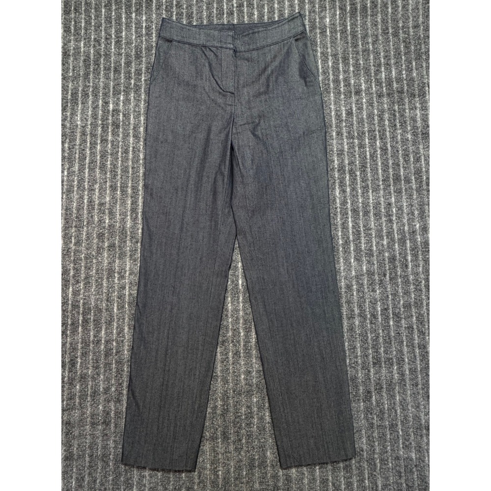 ST‎ JOHN Dark Indigo Cotton Blend Denim Pants Sz 0 Made in USA Career Minimalist
